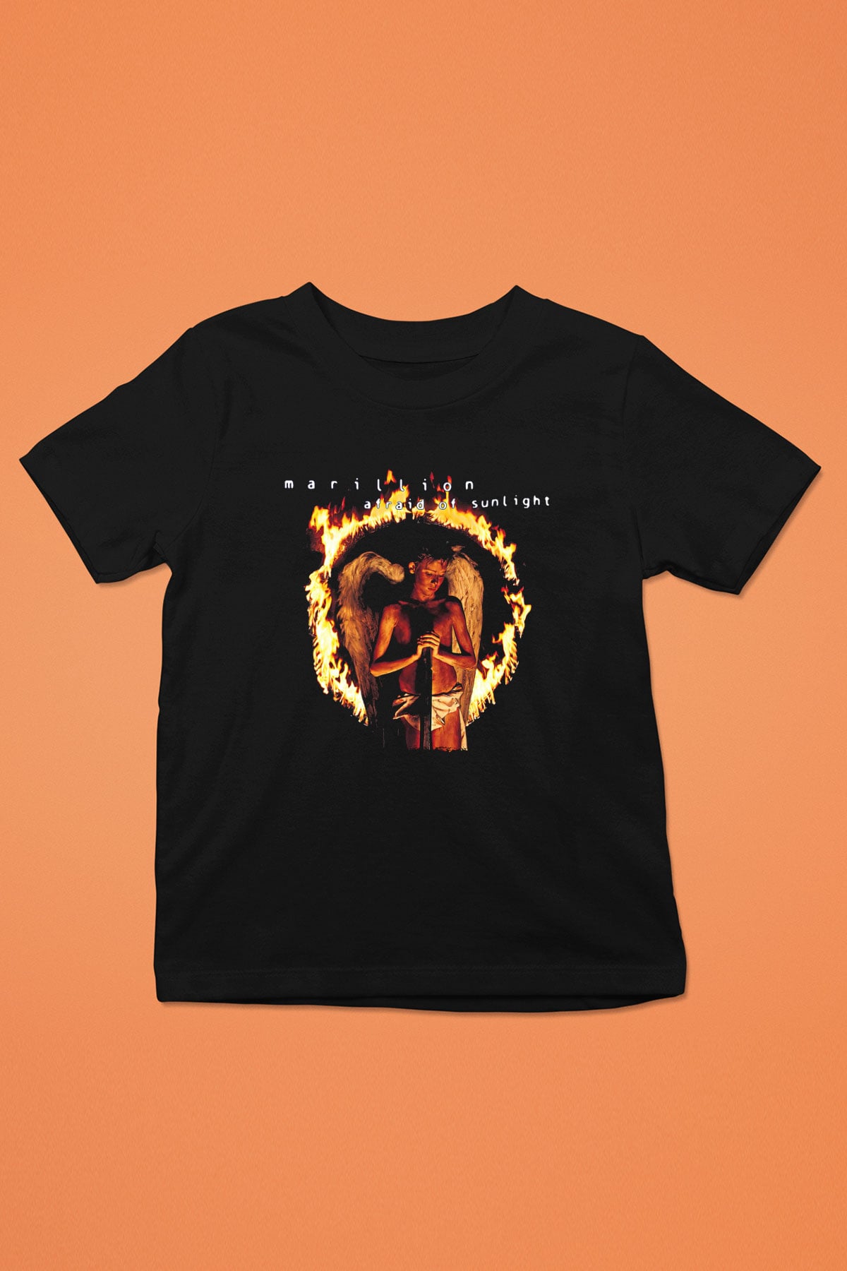 Marillion Baskılı Unisex Siyah Çocuk Tişört - Tshirt
