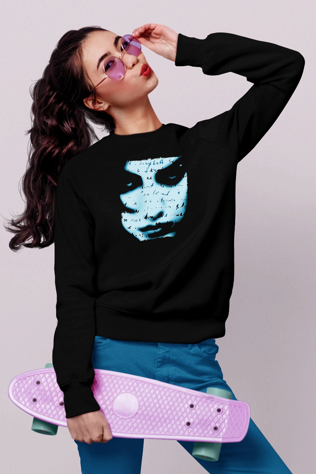 Marillion Baskılı Unisex Siyah Sweatshirt
