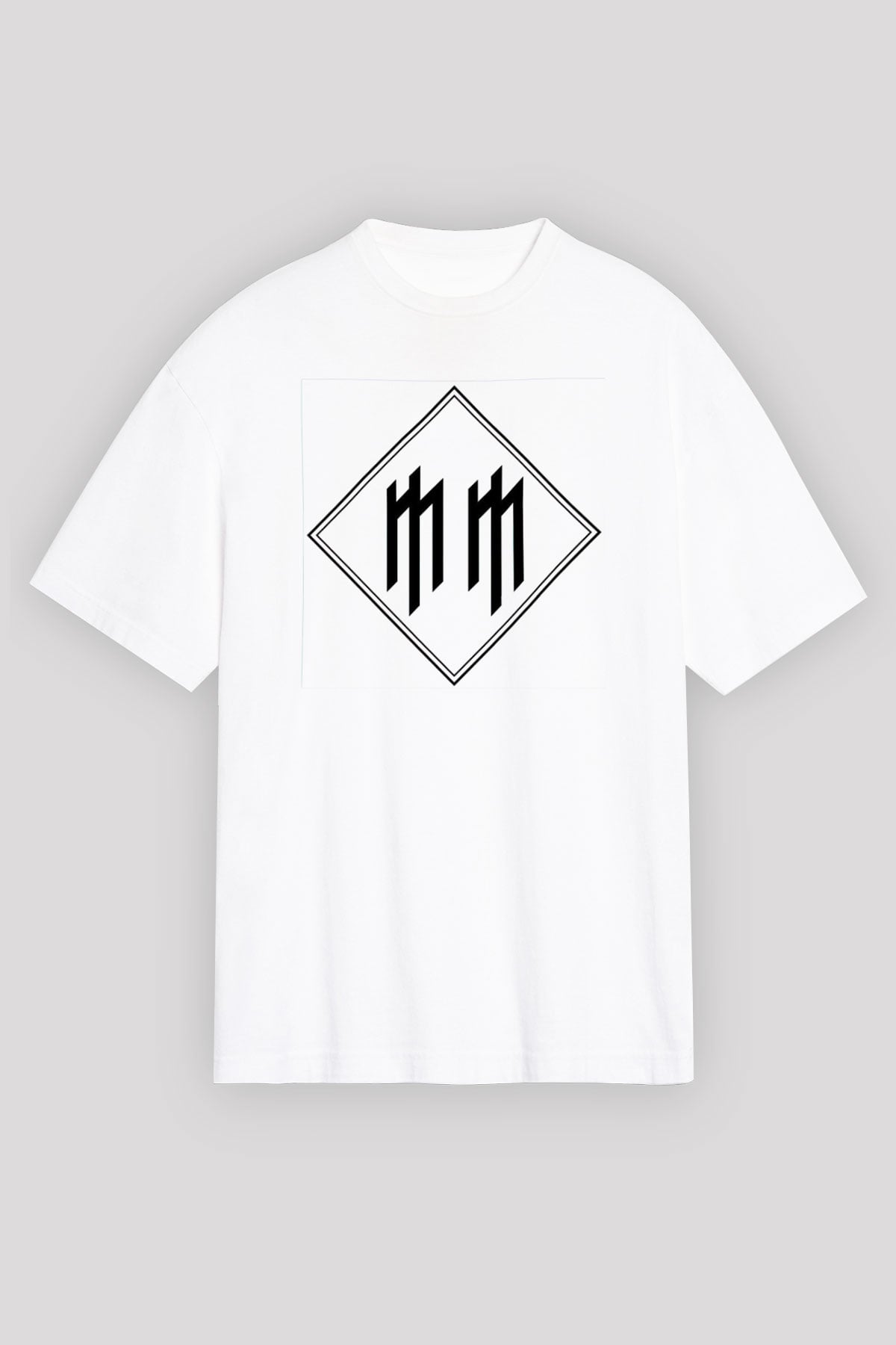 Marilyn Manson Beyaz Unisex Oversize Tişört T-Shirt