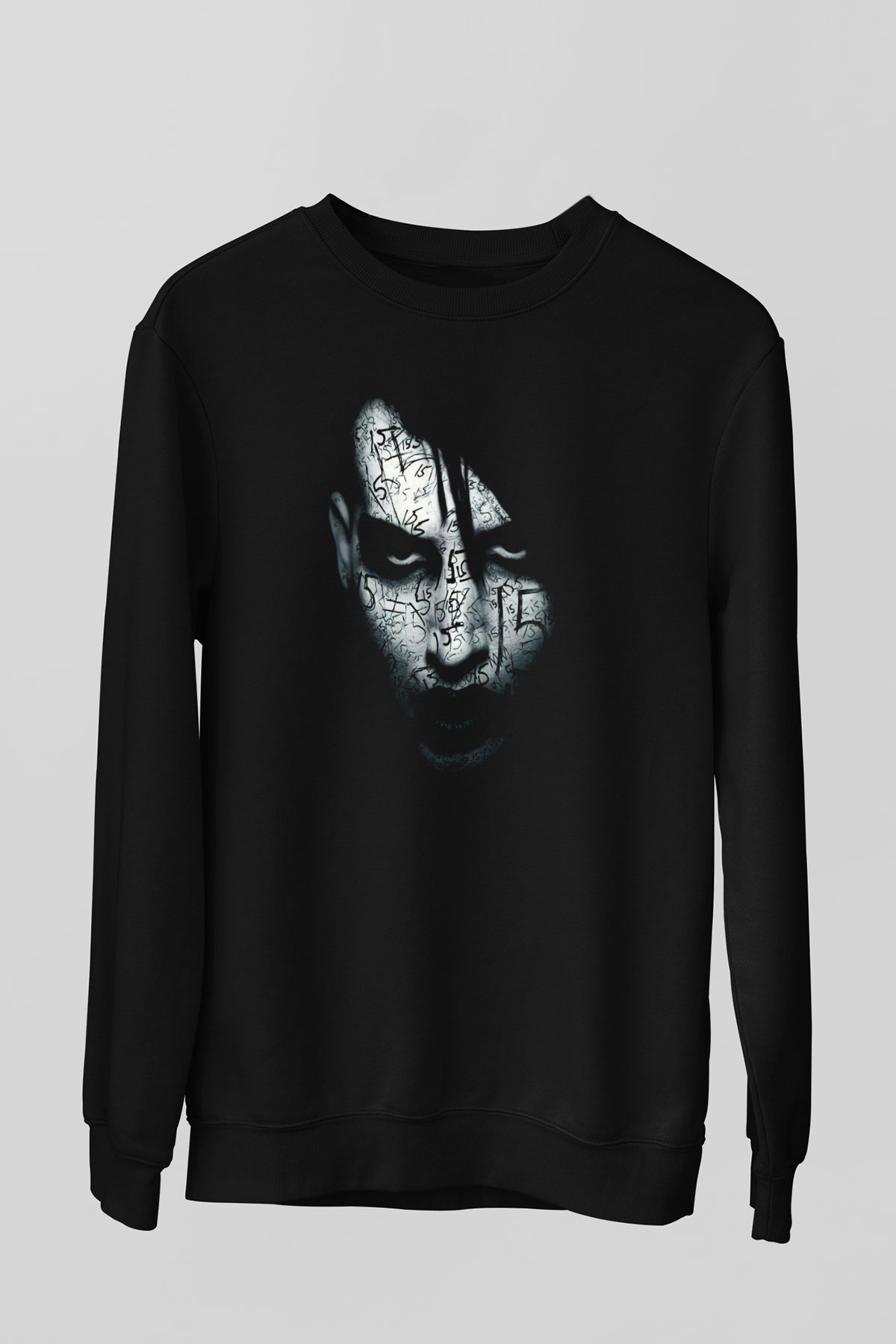 Marilyn Manson Siyah Unisex Sweatshirt