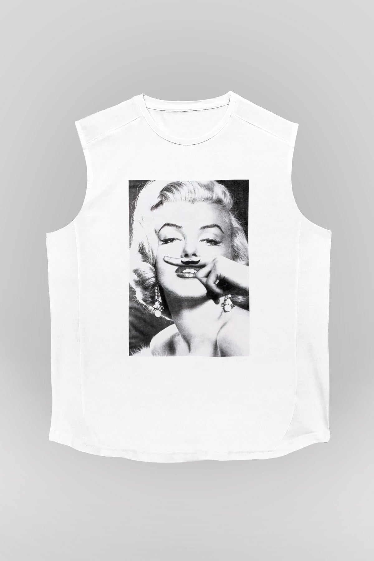 Marilyn Monroe Beyaz Unisex Kolsuz Tişört