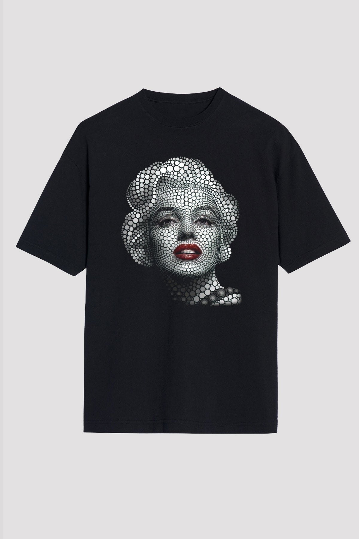 Marilyn Monroe Siyah Unisex Oversize Tişört T-Shirt