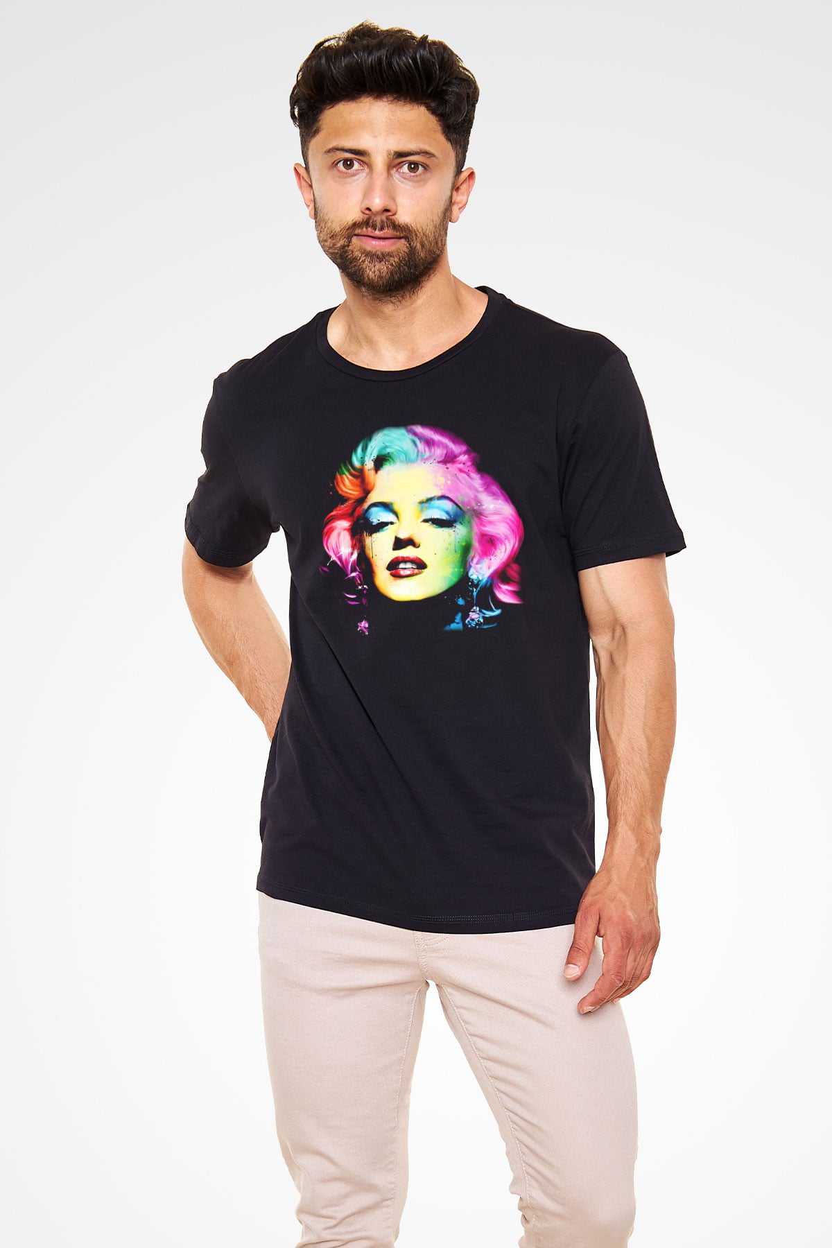 Marilyn Monroe Siyah Unisex Tişört T-Shirt - TişörtFabrikası