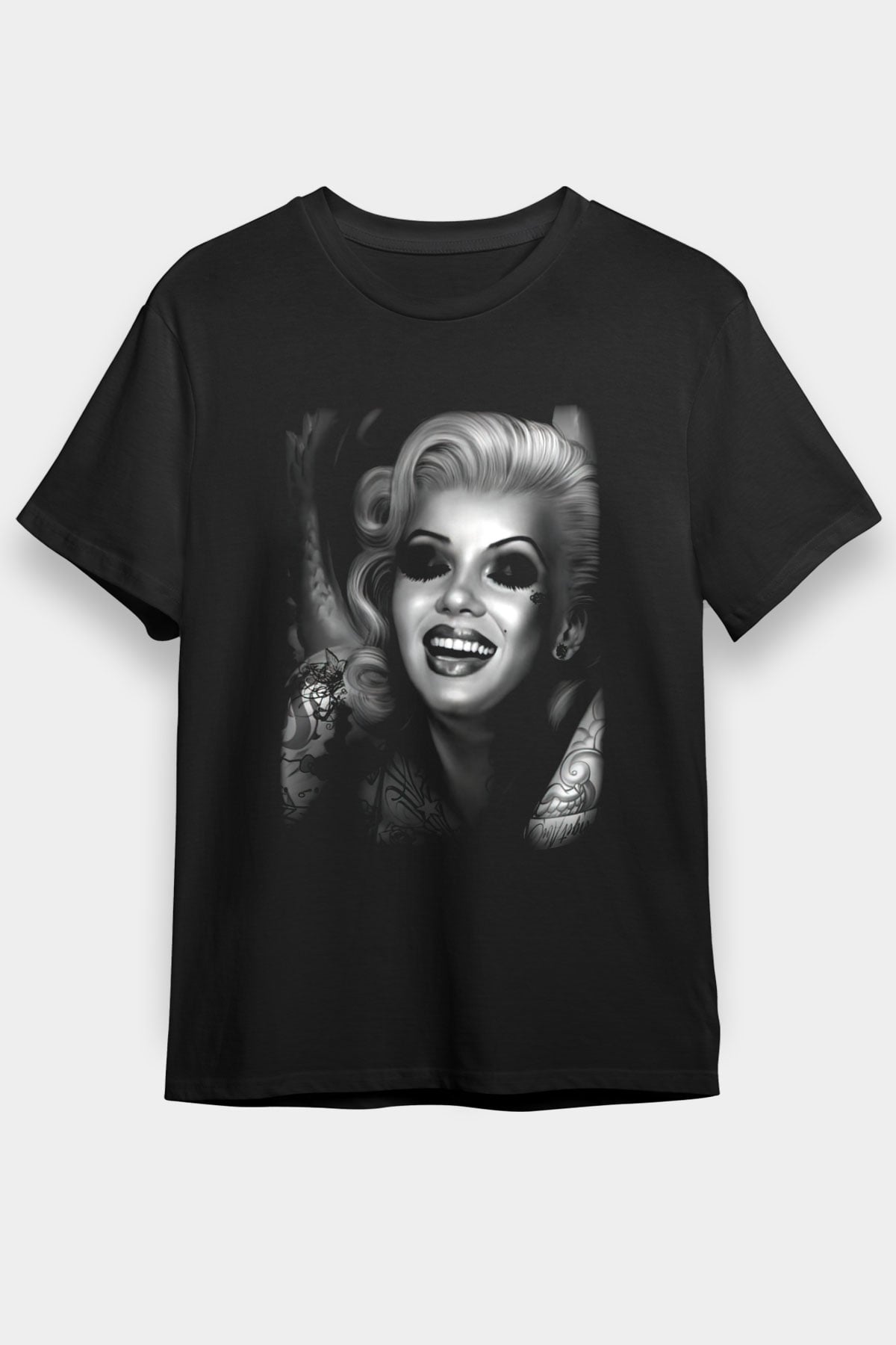 Marilyn Monroe Siyah Unisex Tişört T-Shirt - TişörtFabrikası