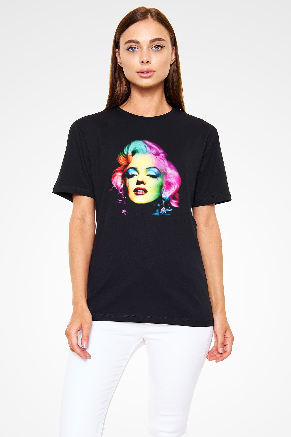 Marilyn Monroe Siyah Unisex Tişört T-Shirt - TişörtFabrikası