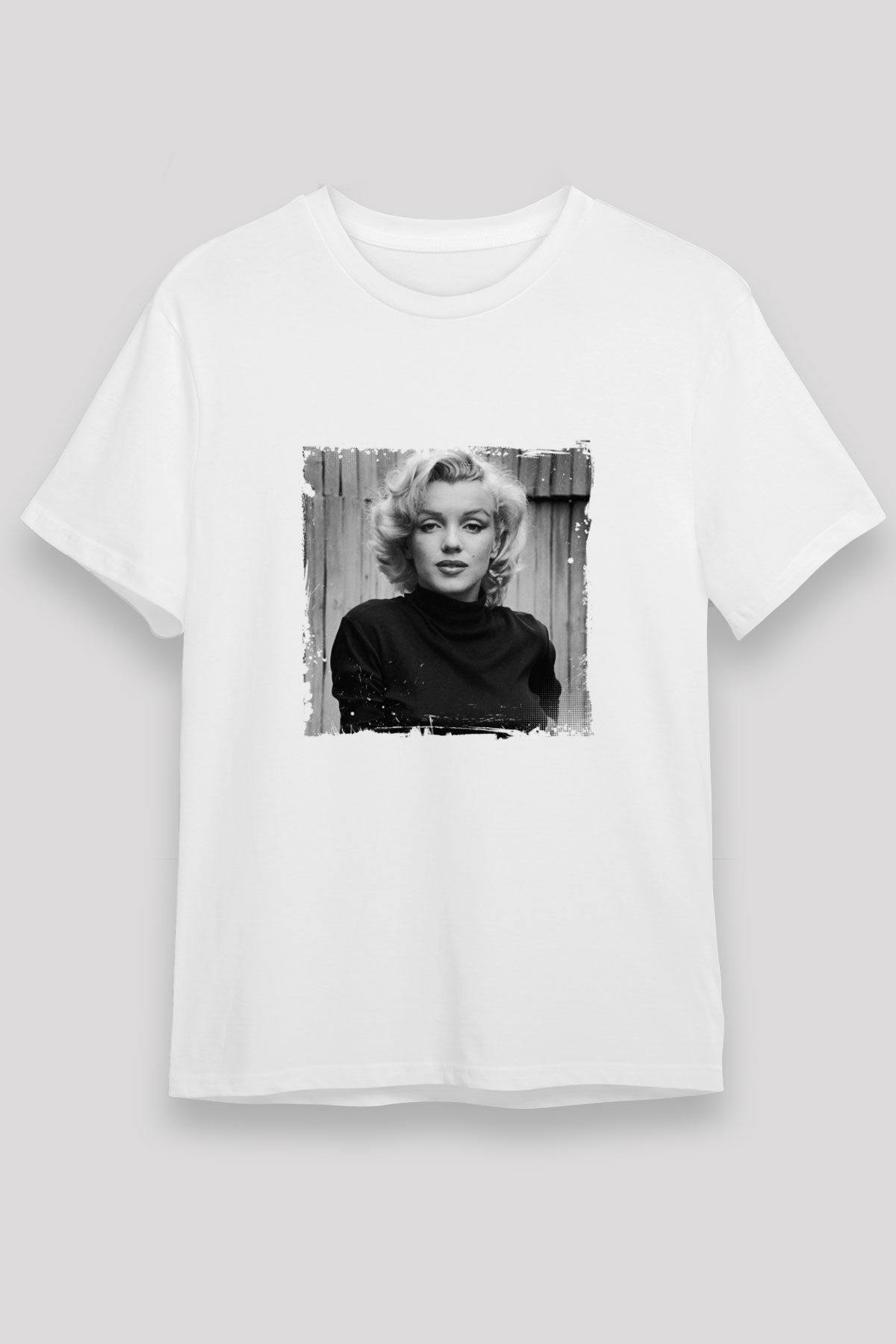 Marilyn Monroe Unisex Baskılı Beyaz Tişört
