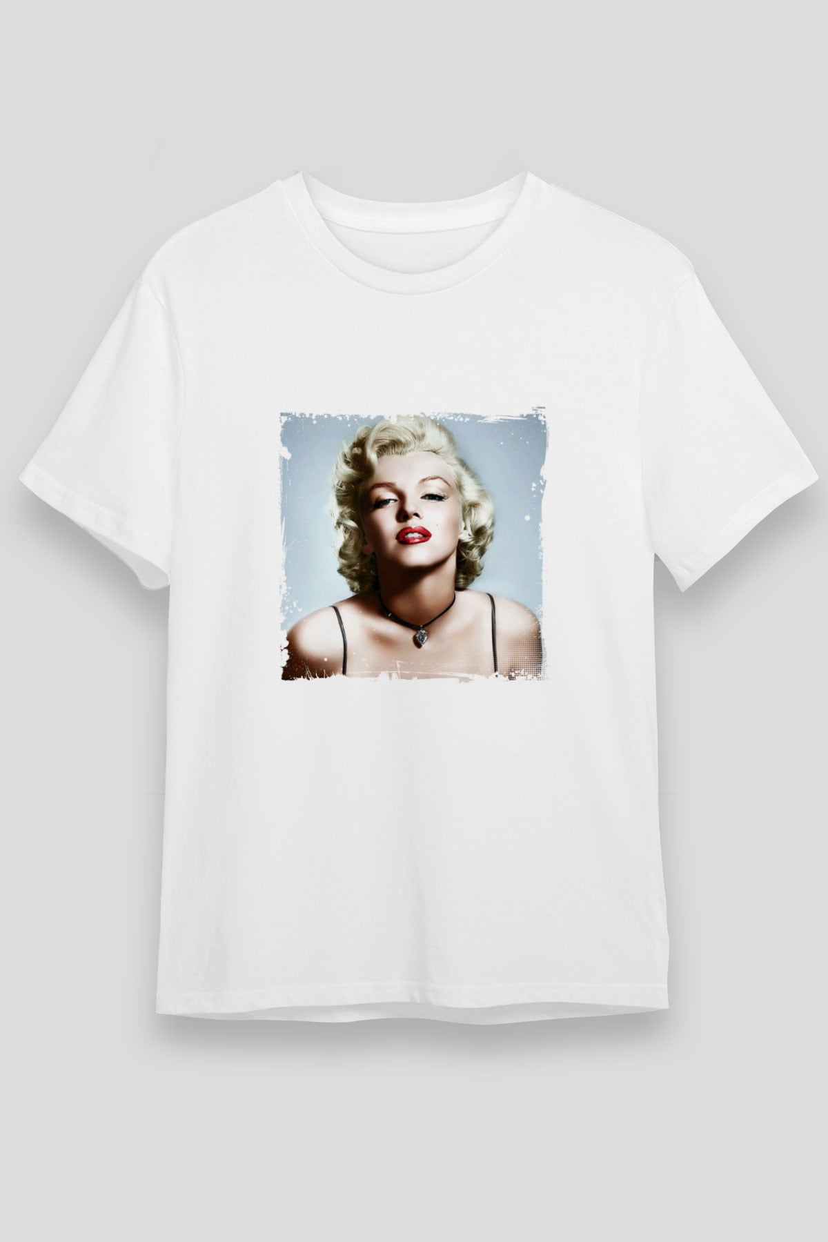 Marilyn Monroe Unisex Baskılı Beyaz Tişört