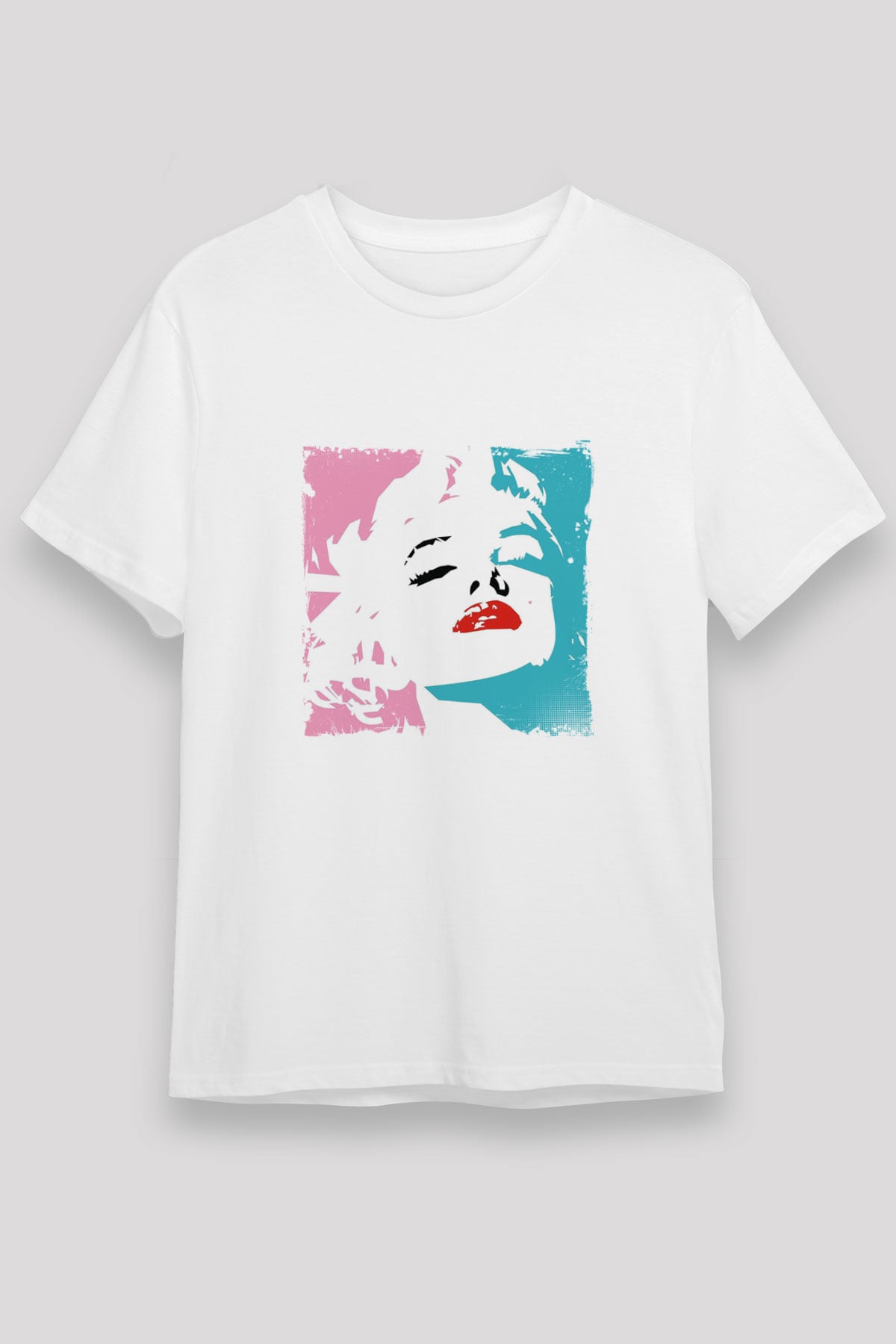 Marilyn Monroe Unisex Baskılı Beyaz Tişört