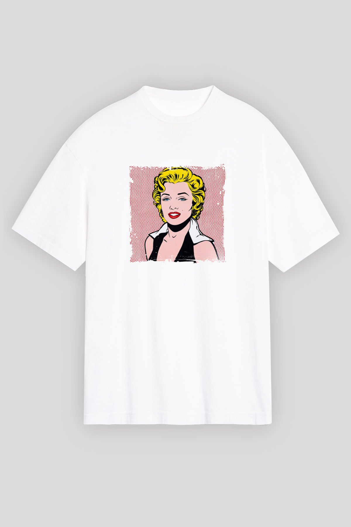 Marilyn Monroe Unisex Baskılı Beyaz Tişört