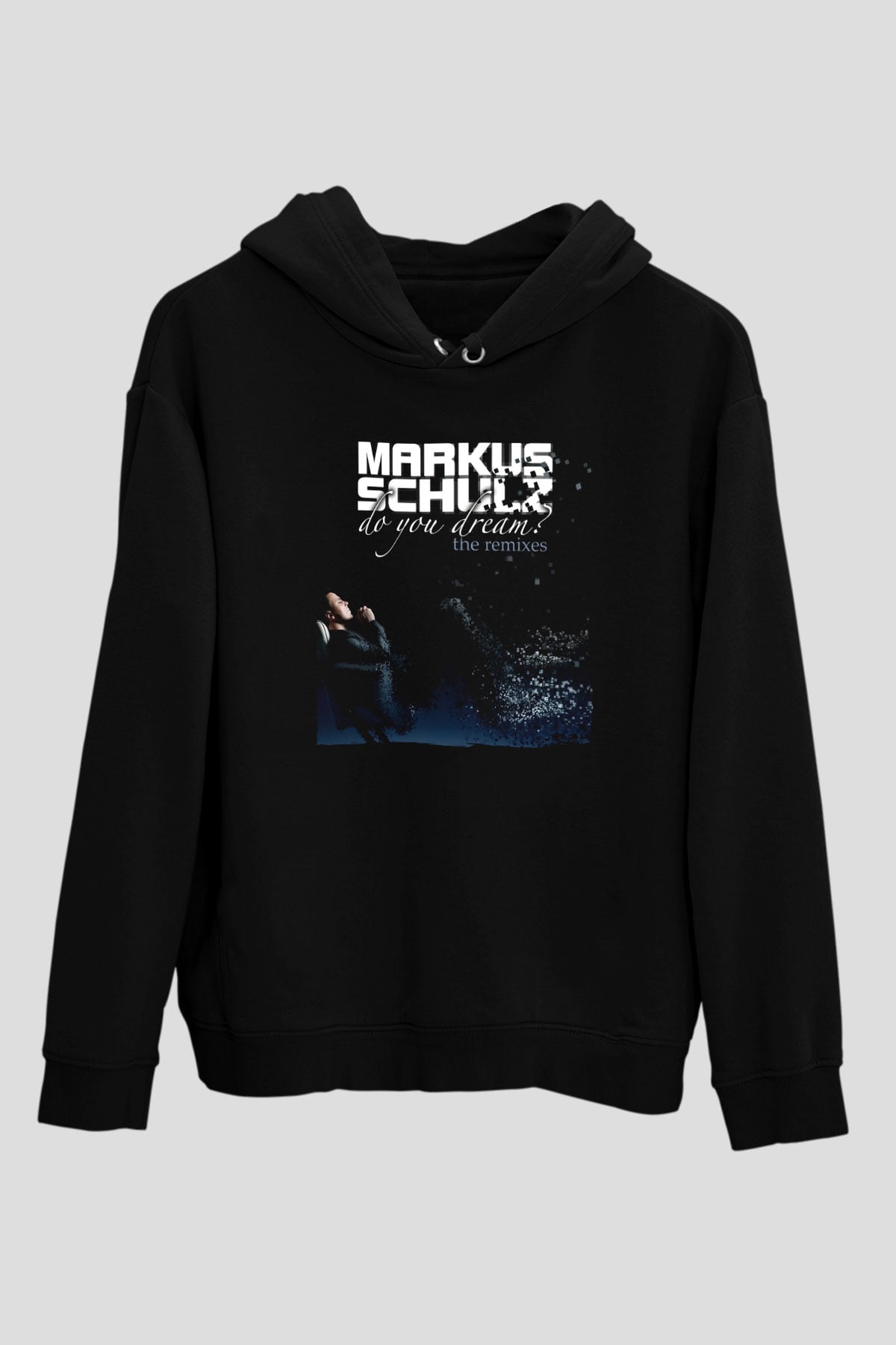 Markus Schulz Siyah Unisex Kapüşonlu Sweatshirt