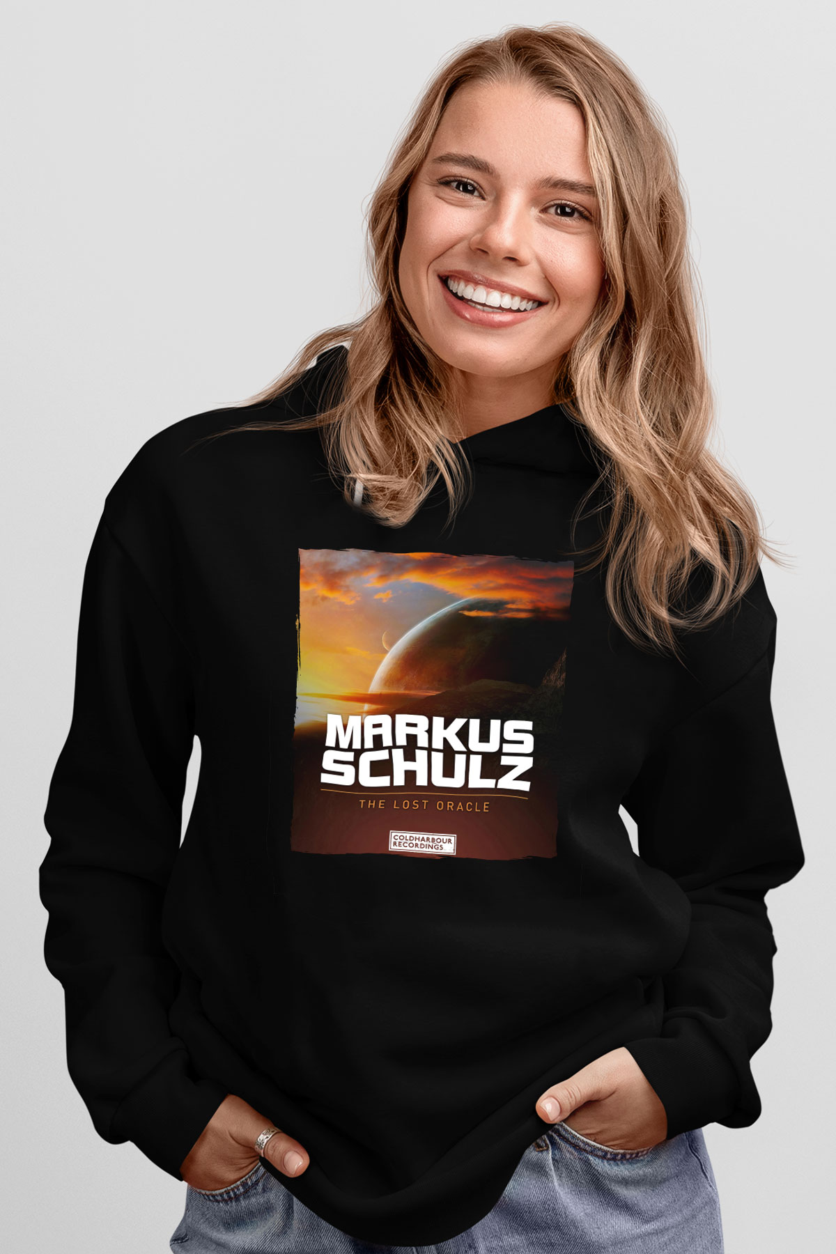 Markus Schulz Siyah Unisex Kapüşonlu Sweatshirt