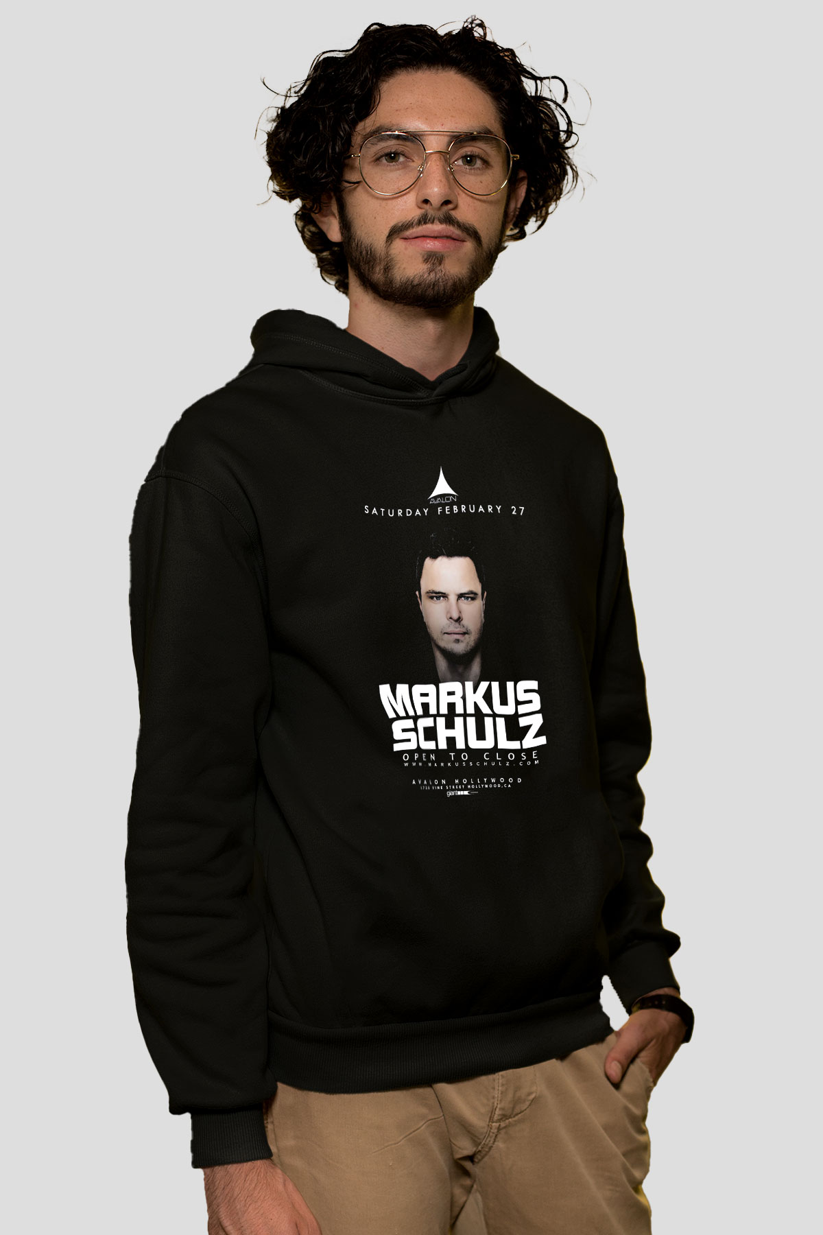 Markus Schulz Siyah Unisex Kapüşonlu Sweatshirt