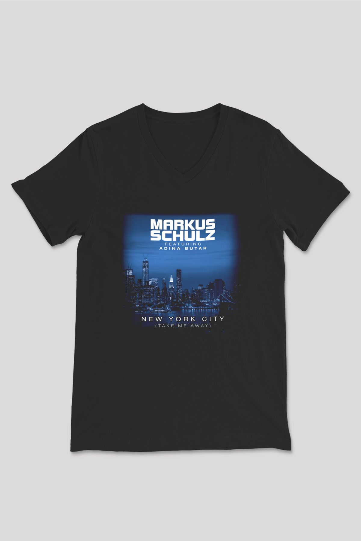 Markus Schulz Siyah Unisex V Yaka Tişört T-Shirt