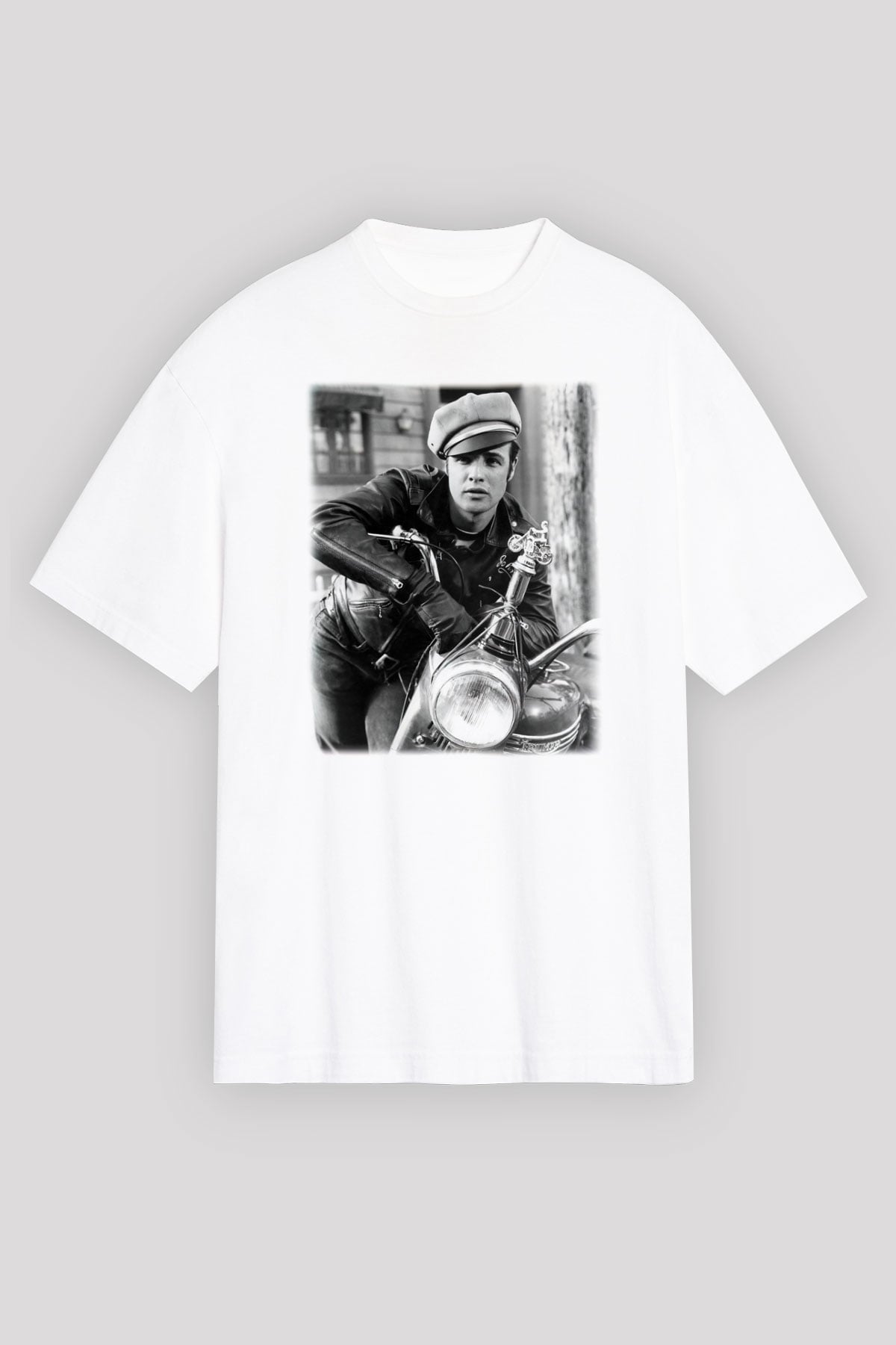 Marlon Brando Beyaz Unisex Oversize Tişört T-Shirt