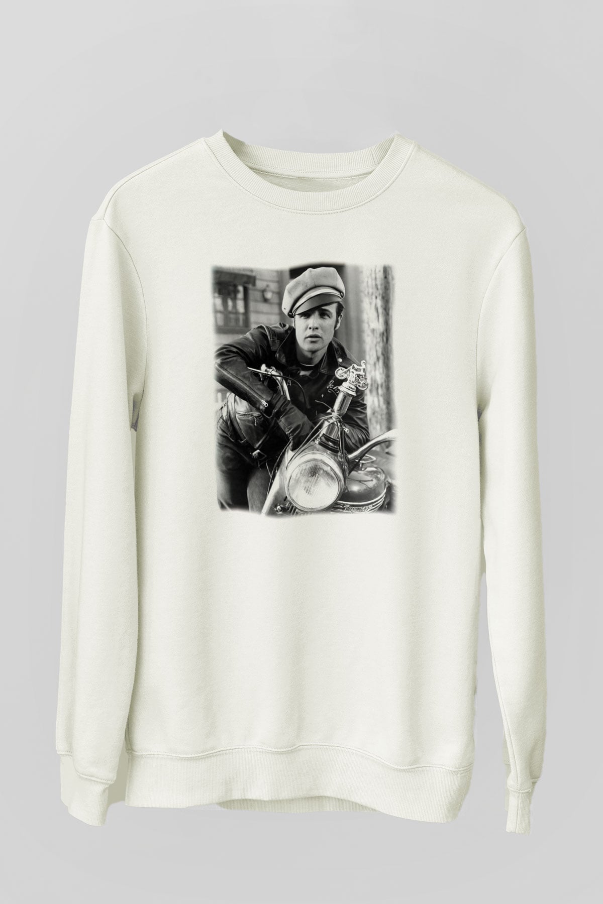 Marlon Brando Beyaz Unisex Sweatshirt