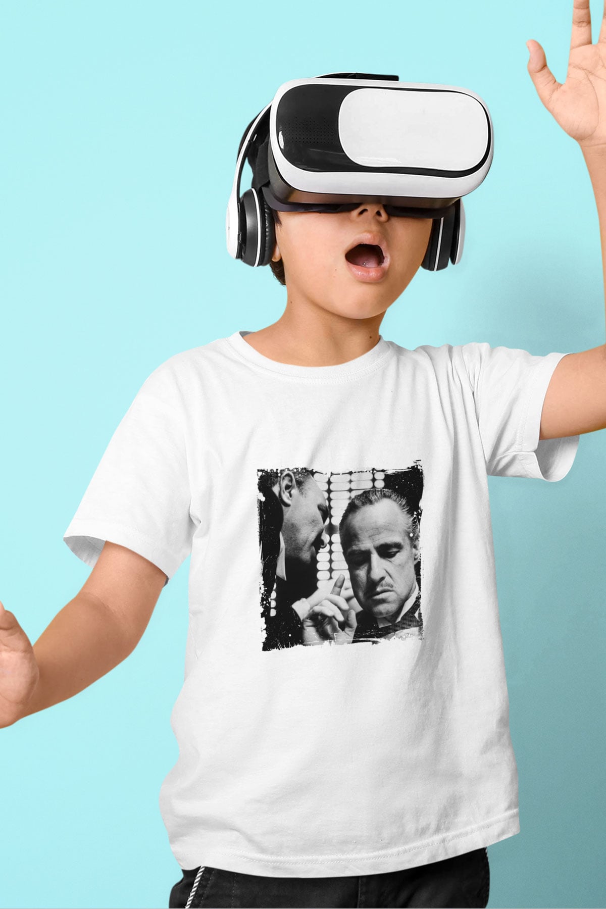 Marlon Brando Unisex Baskılı Beyaz Çocuk Tişört