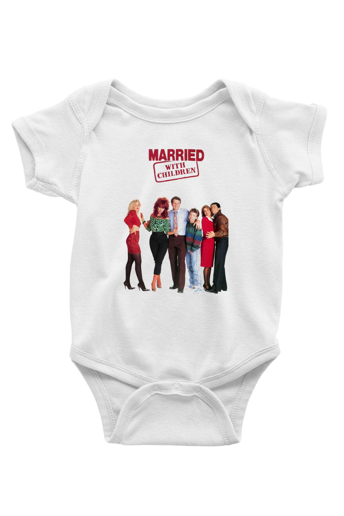 Married with Children Baskılı Beyaz Unisex Bebek Body - Zıbın