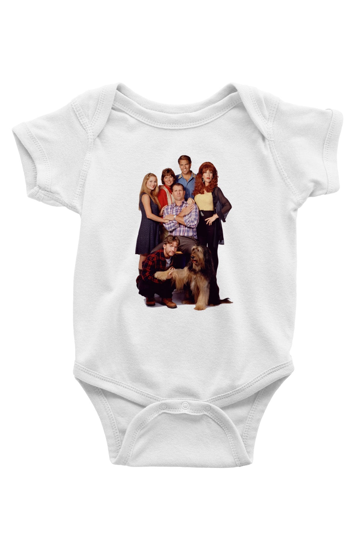 Married with Children Baskılı Beyaz Unisex Bebek Body - Zıbın