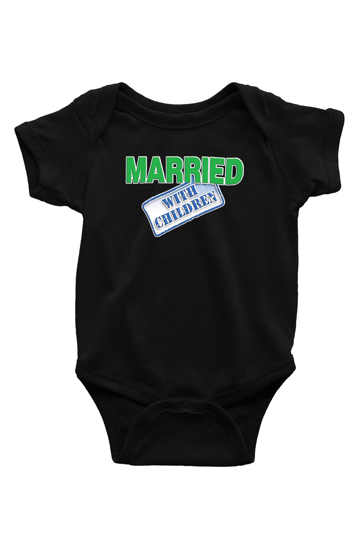 Married with Children Baskılı Siyah Bebek Body - Zıbın