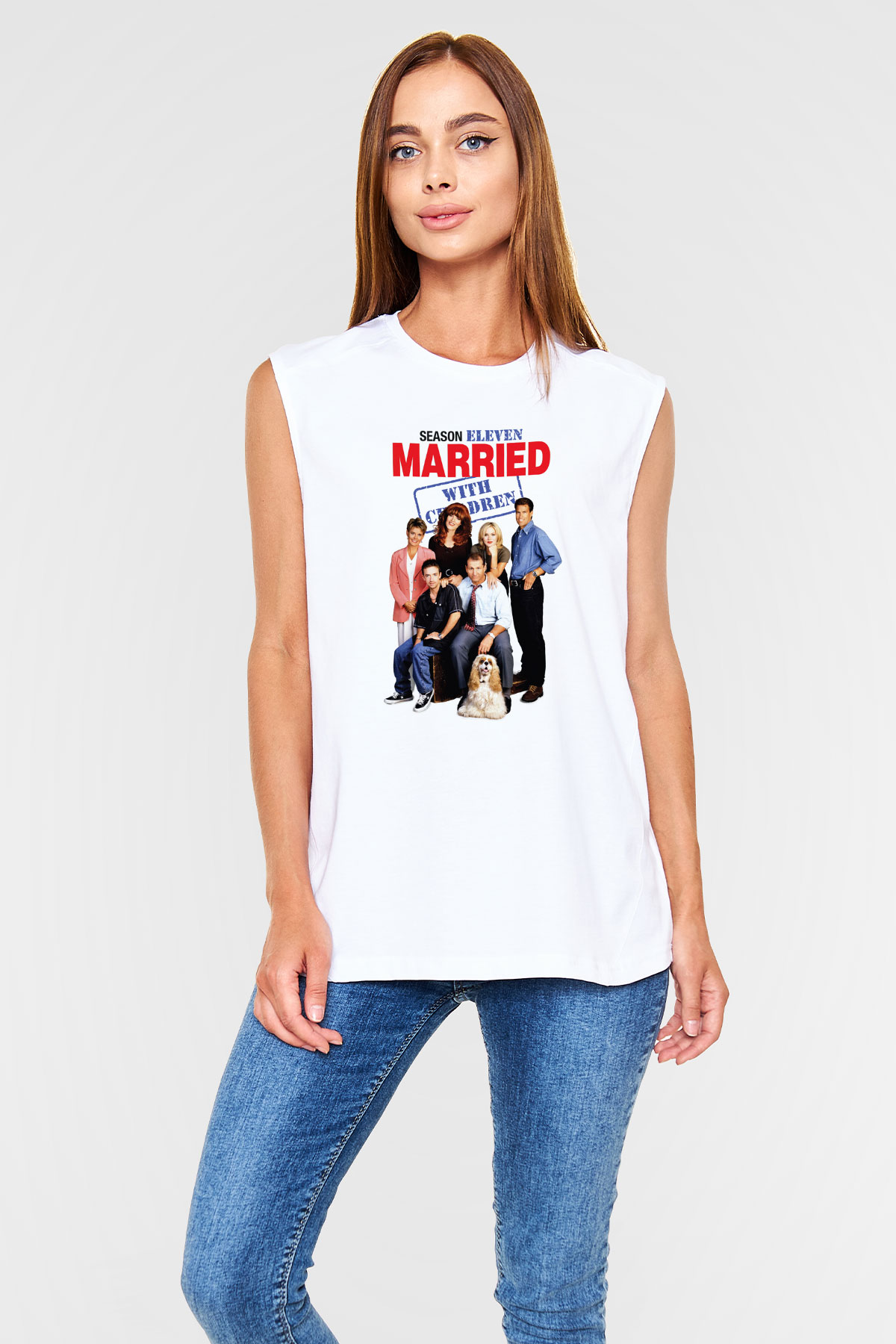 Married with Children Beyaz Unisex Kolsuz Tişört