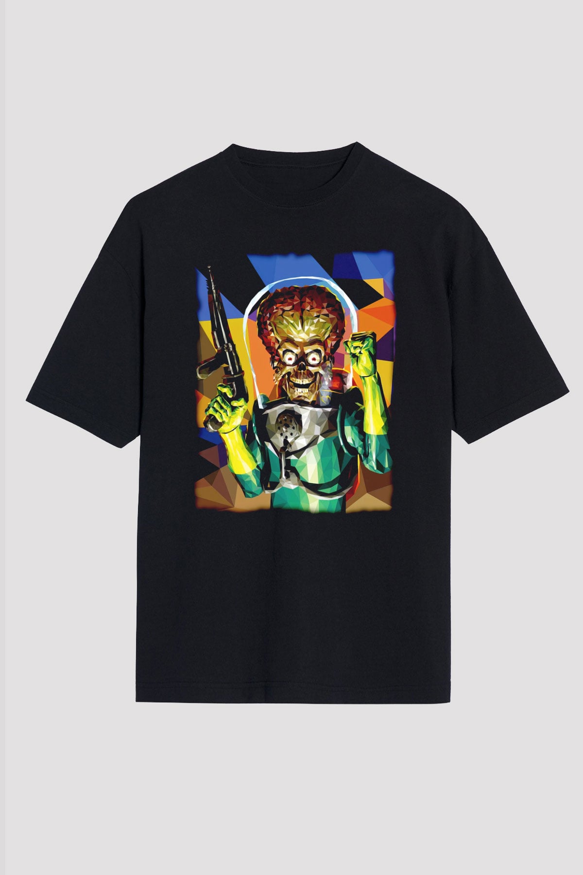 Mars Attacks Siyah Unisex Tişört