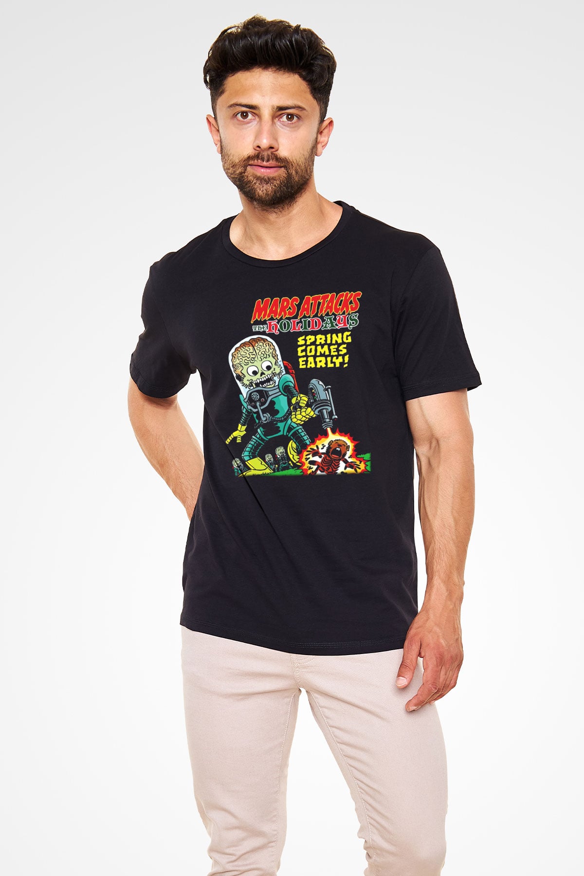 Mars Attacks Siyah Unisex Tişört