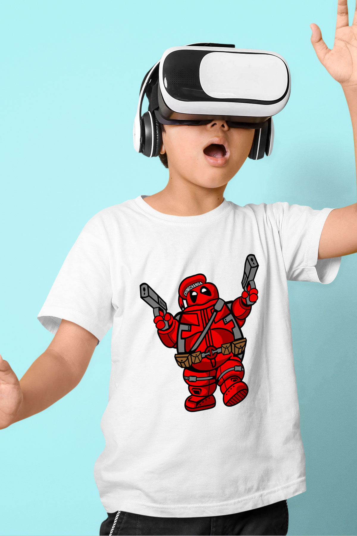 Marshmallow Merc Baskılı Beyaz Unisex Çocuk Tişört