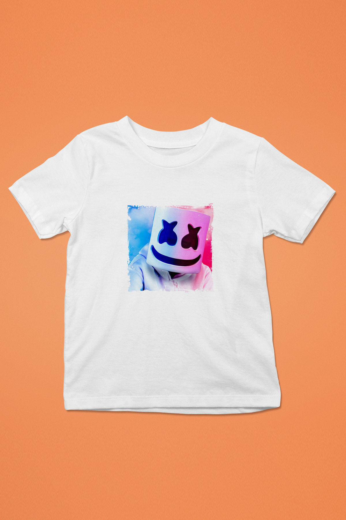 Marshmello Baskılı Beyaz Çocuk Tişört