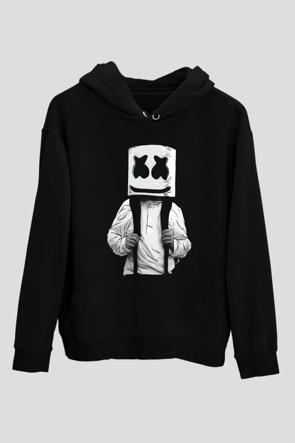 Marshmello Siyah Unisex Hoodie