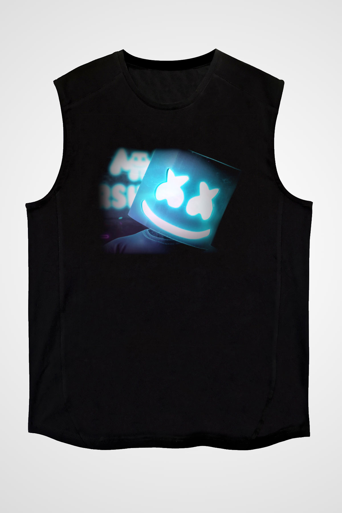 Marshmello Siyah Unisex Kolsuz Tişört