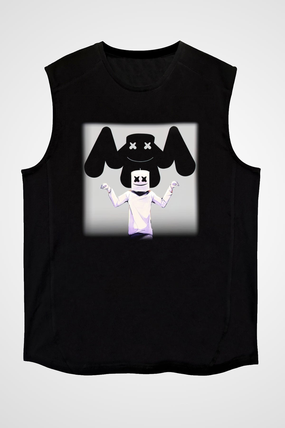Marshmello Siyah Unisex Kolsuz Tişört