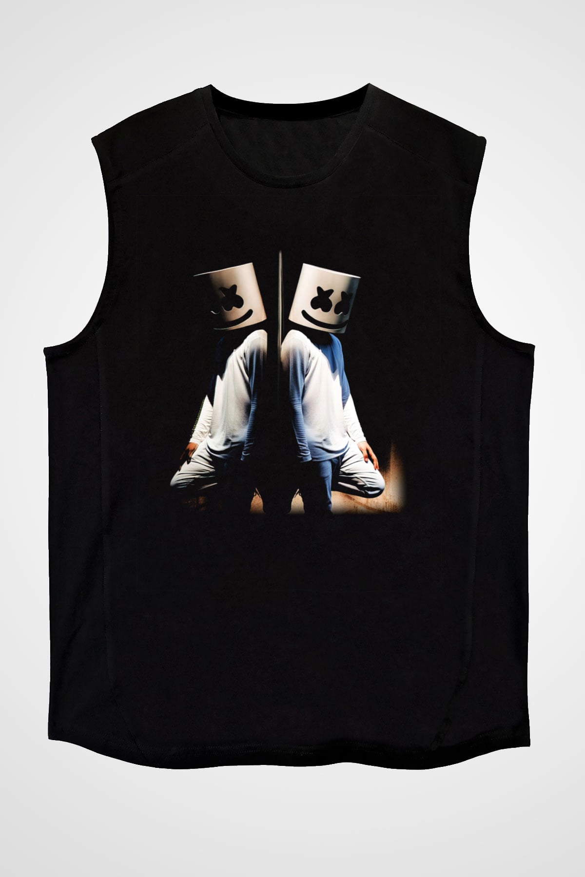 Marshmello Siyah Unisex Kolsuz Tişört