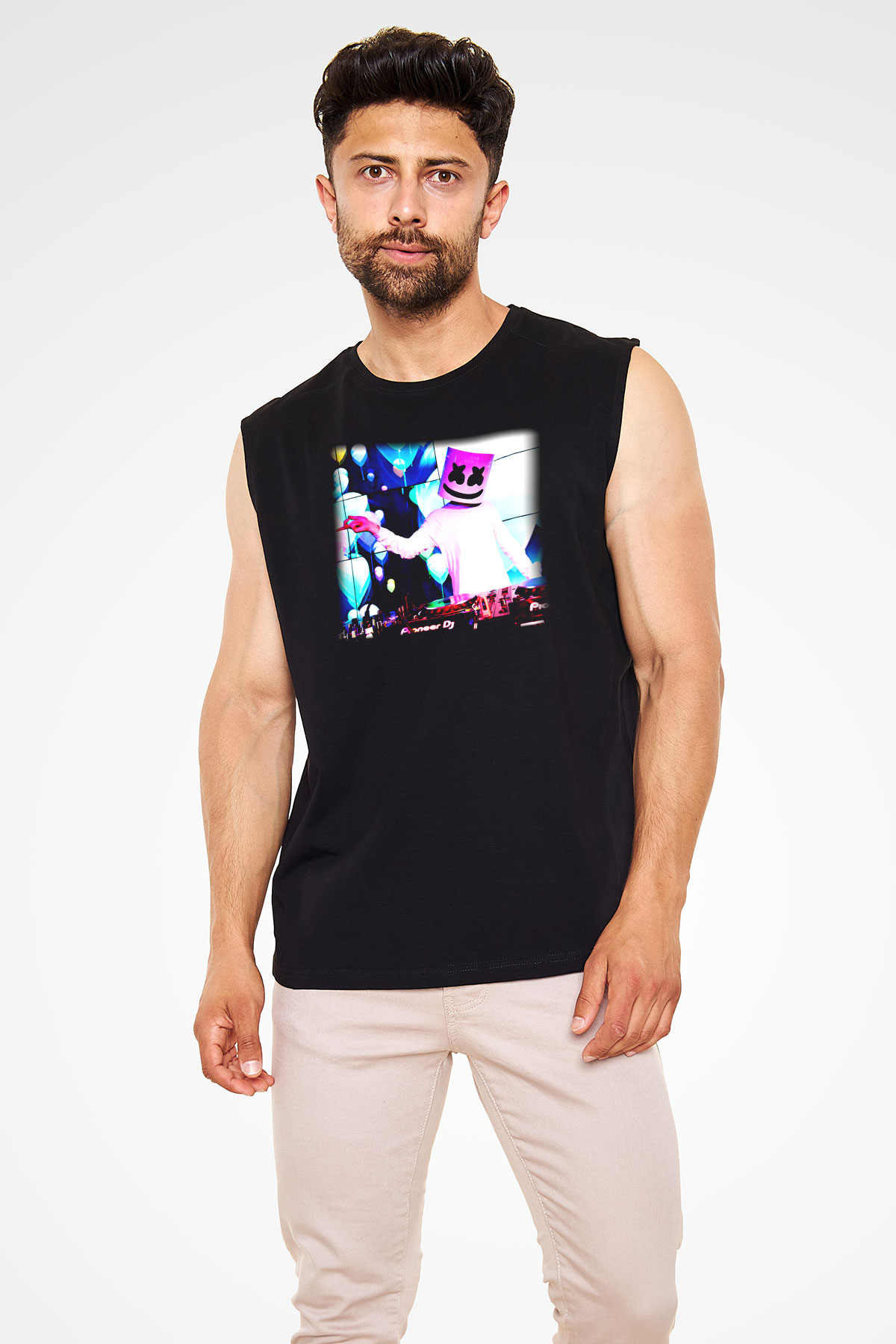 Marshmello Siyah Unisex Kolsuz Tişört