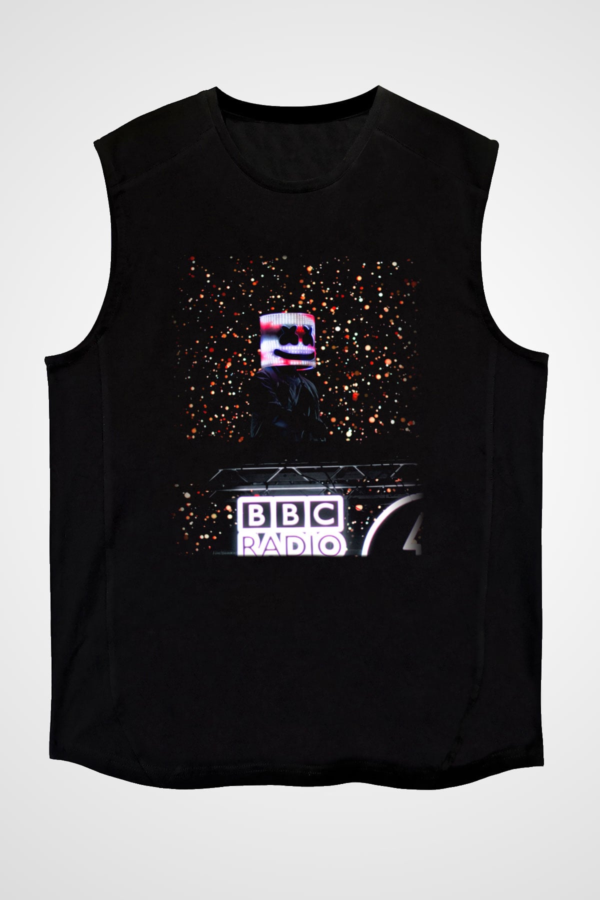 Marshmello Siyah Unisex Kolsuz Tişört