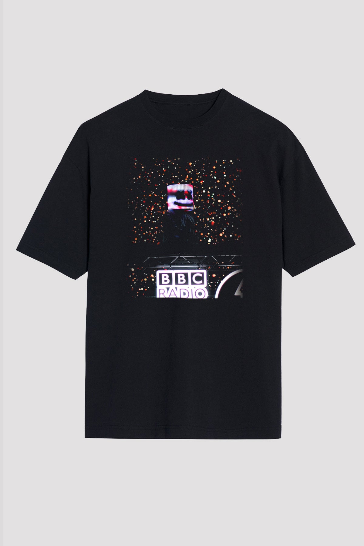 Marshmello Siyah Unisex Oversize Tişört T-Shirt