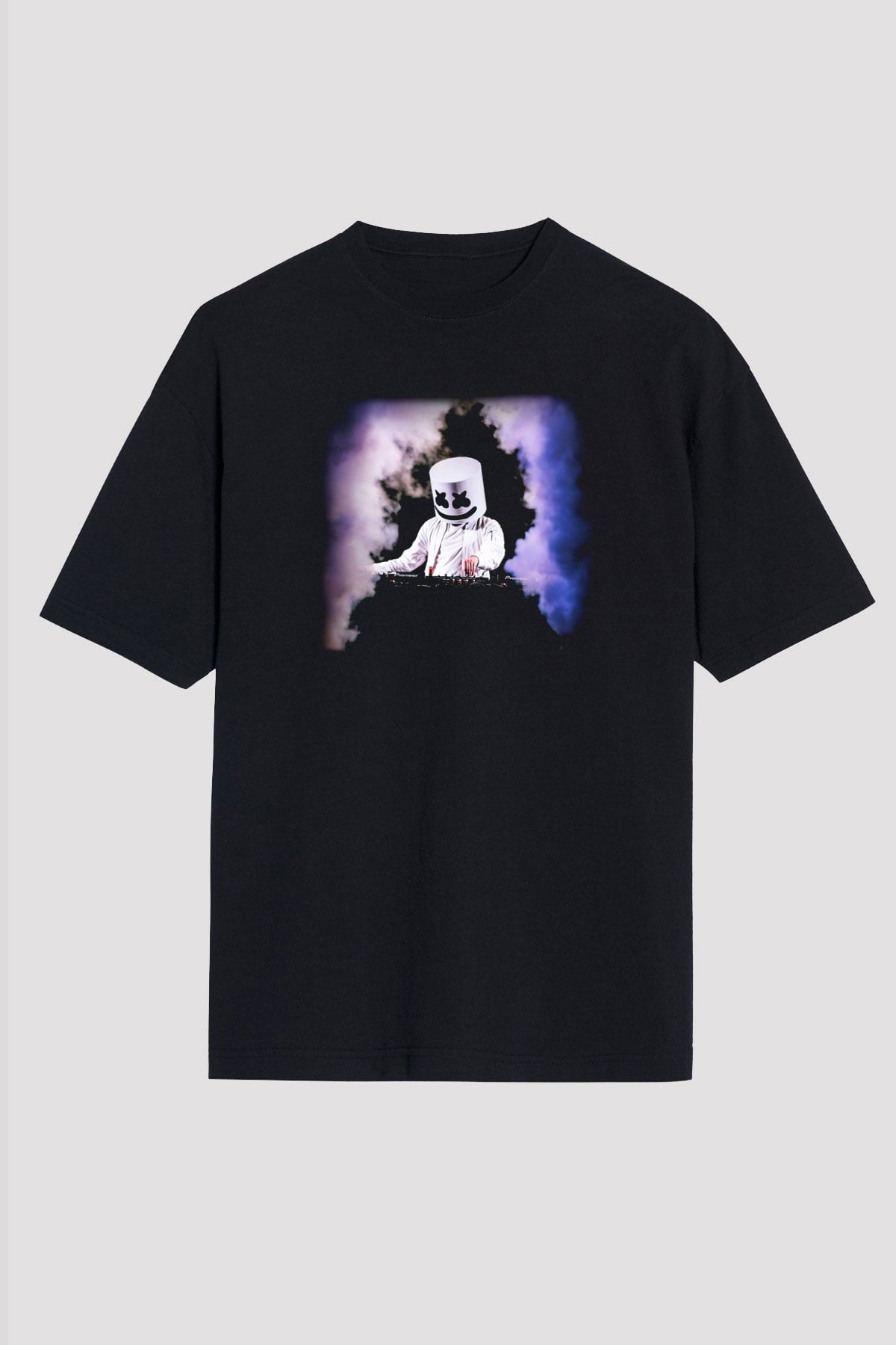 Marshmello Siyah Unisex Oversize Tişört T-Shirt