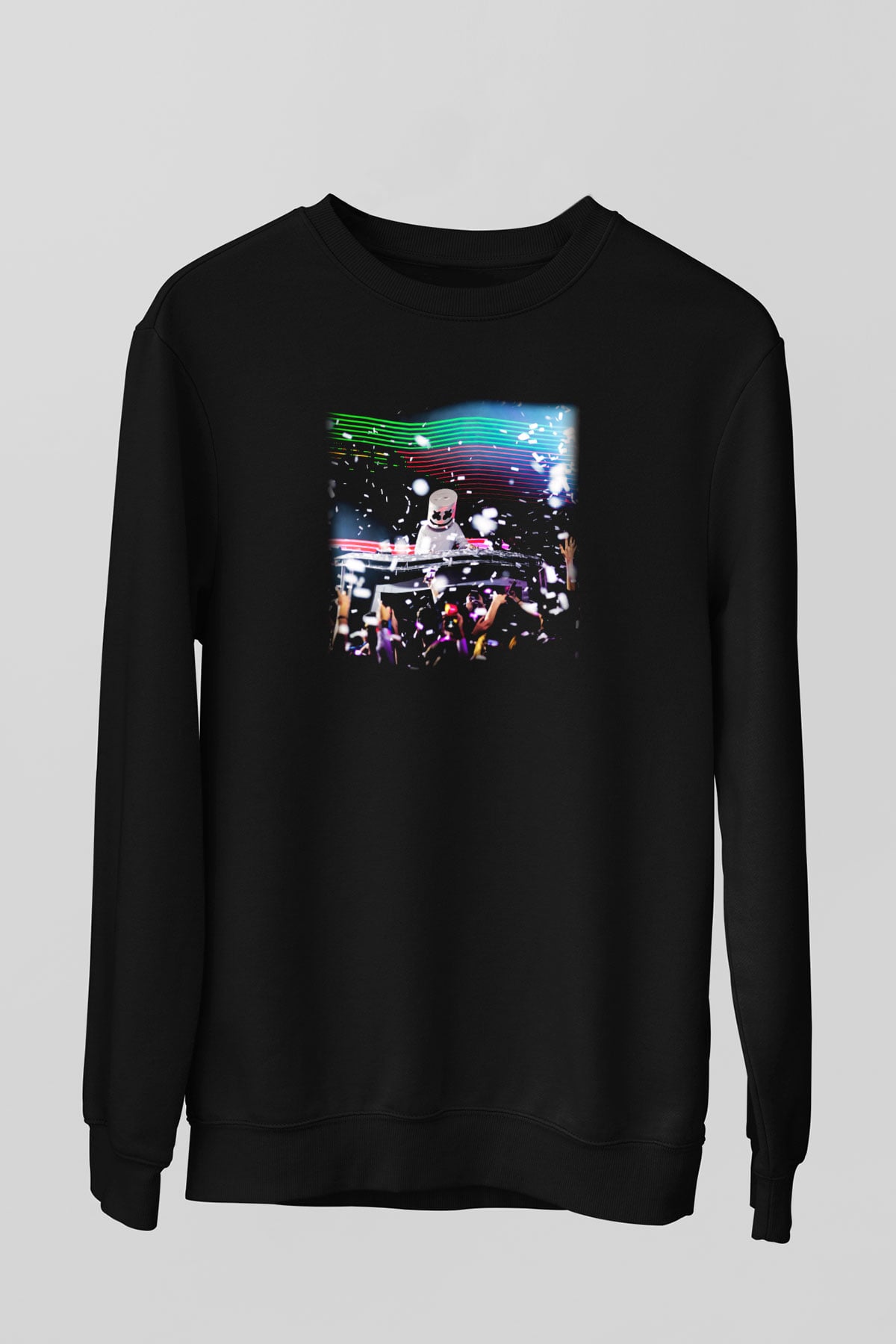 Marshmello Siyah Unisex Sweatshirt