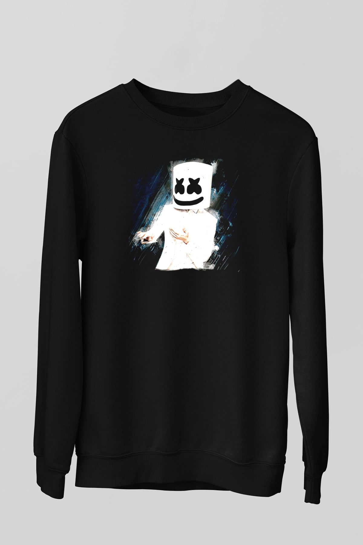 Marshmello Siyah Unisex Sweatshirt