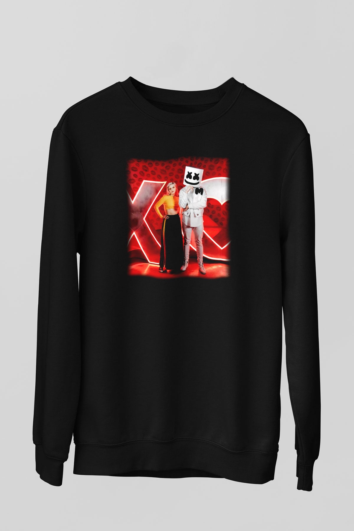 Marshmello Siyah Unisex Sweatshirt
