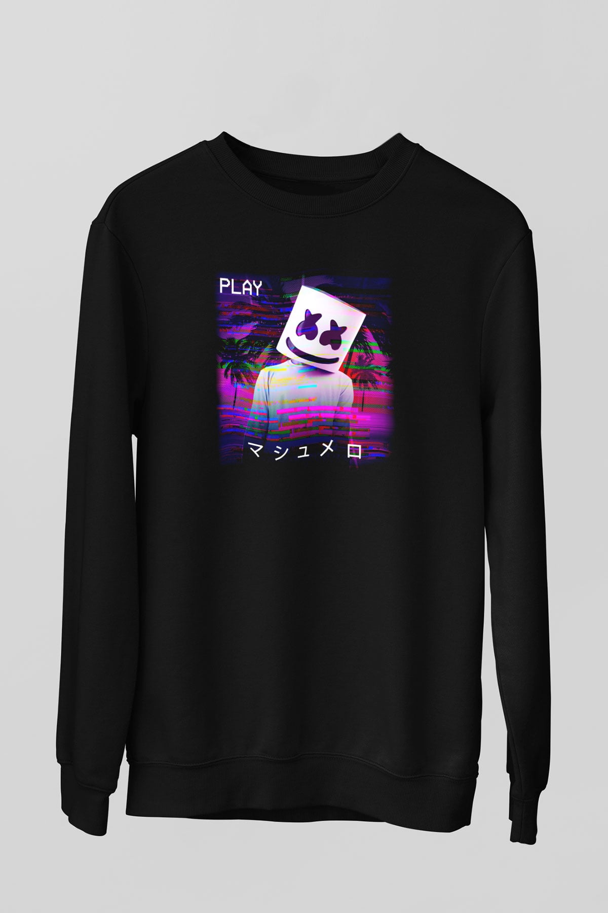 Marshmello Siyah Unisex Sweatshirt
