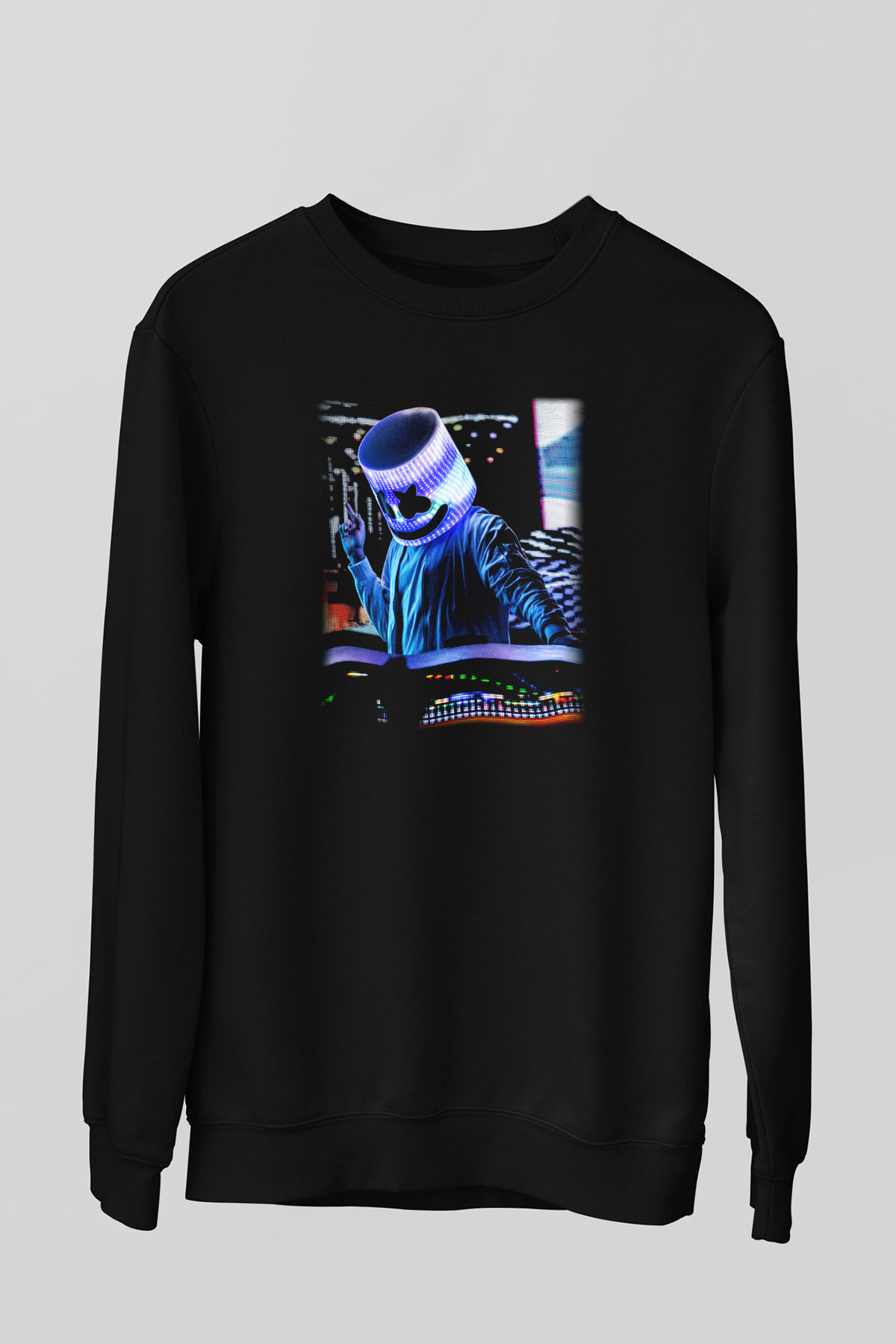 Marshmello Siyah Unisex Sweatshirt