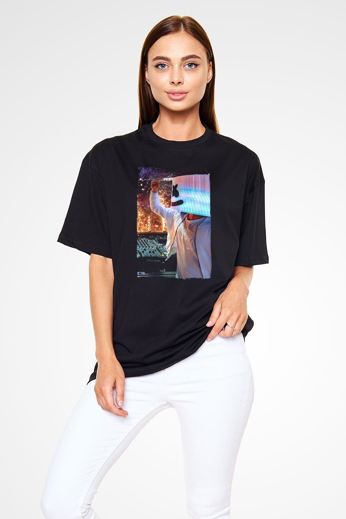 Marshmello Siyah Unisex Tişört T-Shirt - TişörtFabrikası
