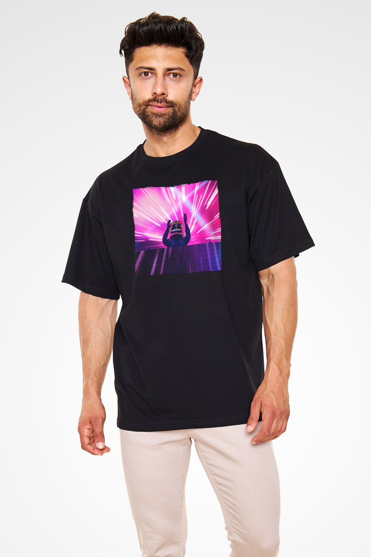 Marshmello Siyah Unisex Tişört T-Shirt - TişörtFabrikası
