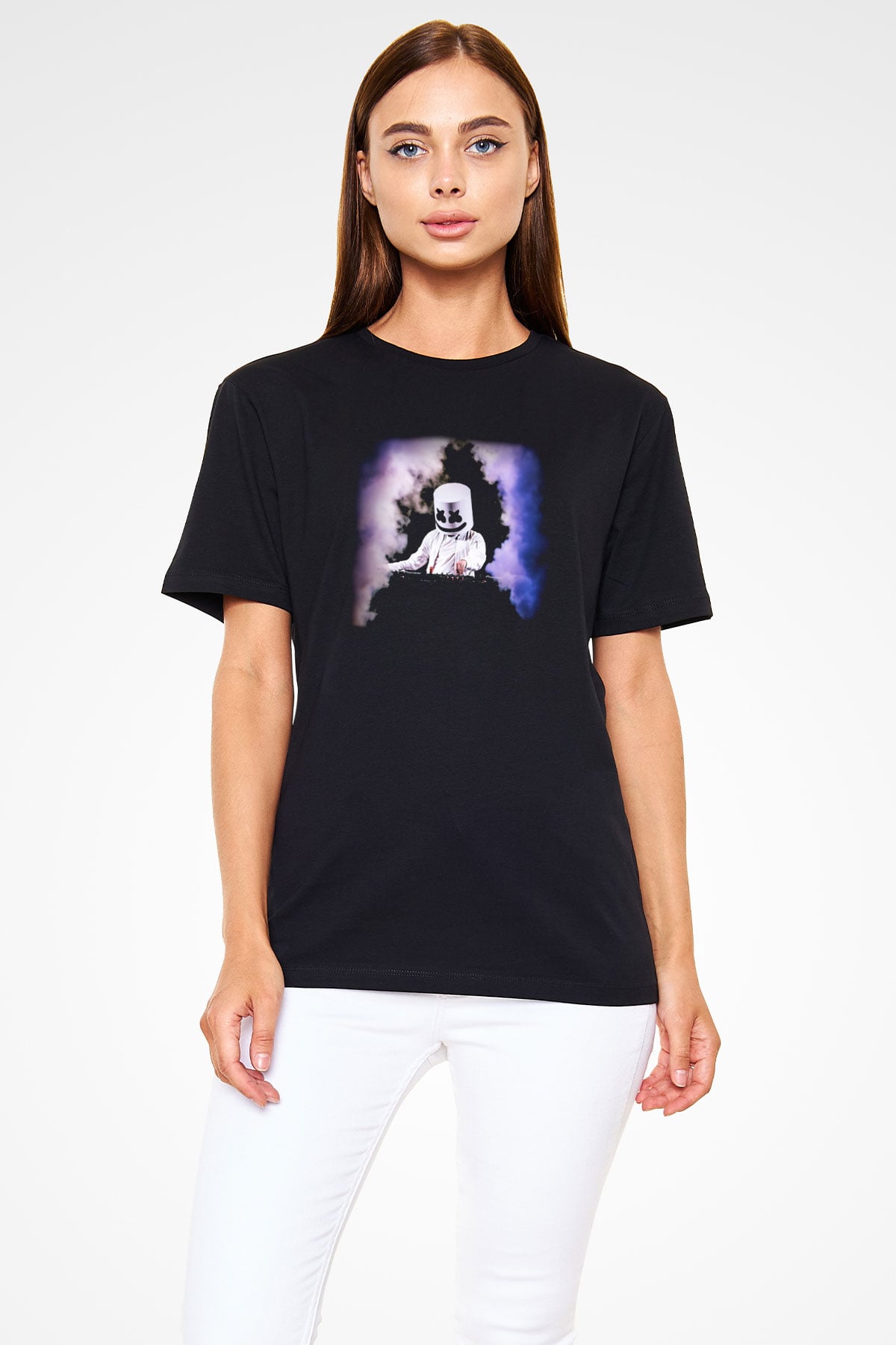 Marshmello Siyah Unisex Tişört T-Shirt - TişörtFabrikası