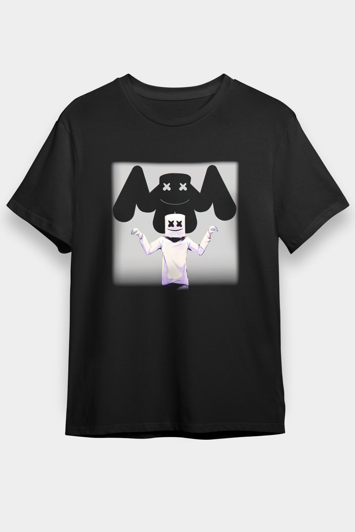Marshmello Siyah Unisex Tişört T-Shirt - TişörtFabrikası