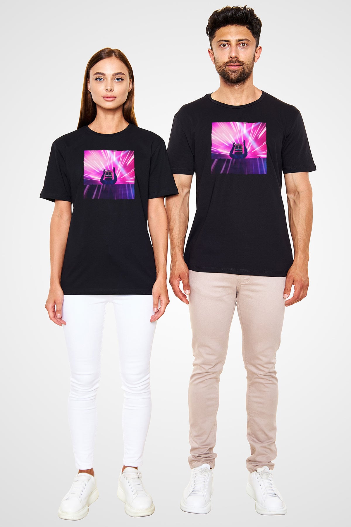 Marshmello Siyah Unisex Tişört T-Shirt - TişörtFabrikası