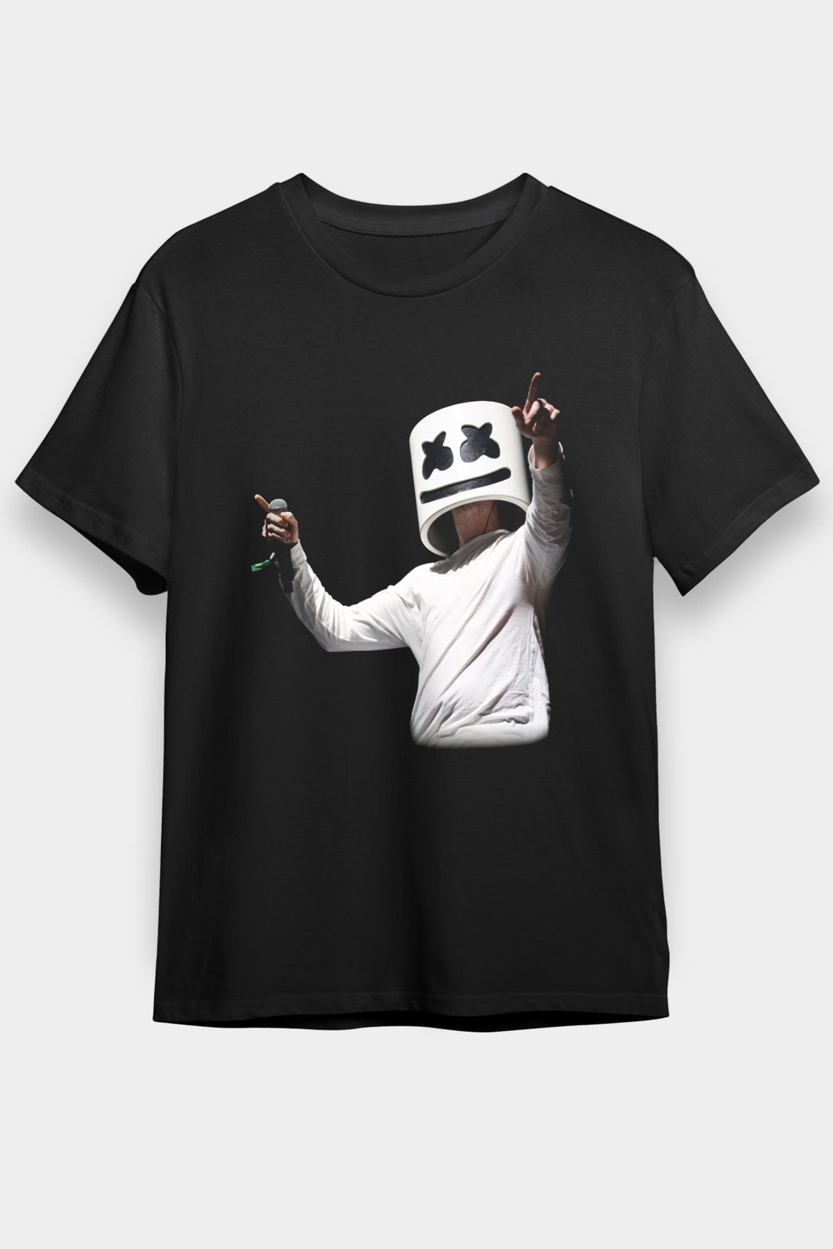 Marshmello Siyah Unisex Tişört T-Shirt - TişörtFabrikası