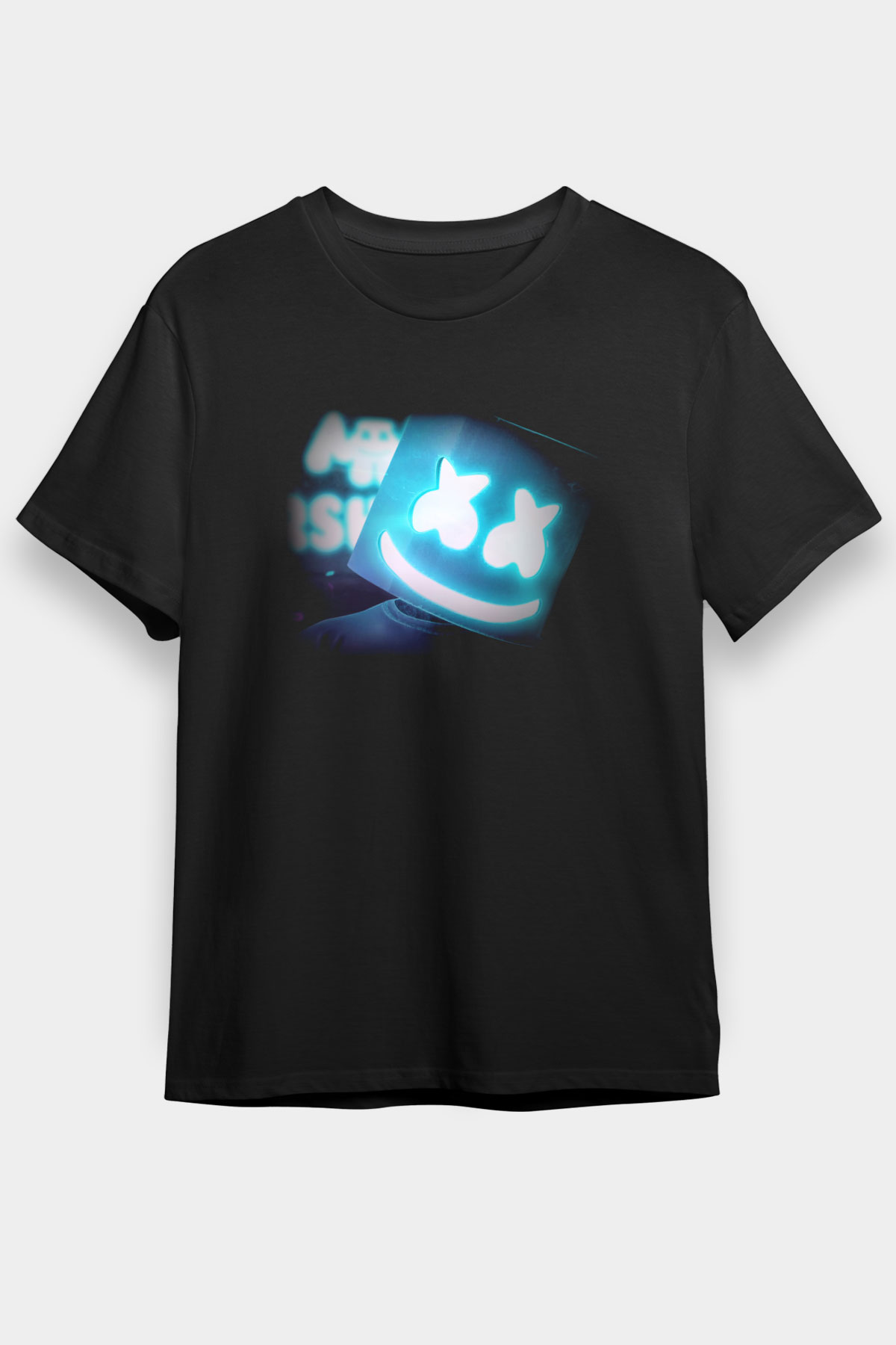 Marshmello Siyah Unisex Tişört T-Shirt - TişörtFabrikası