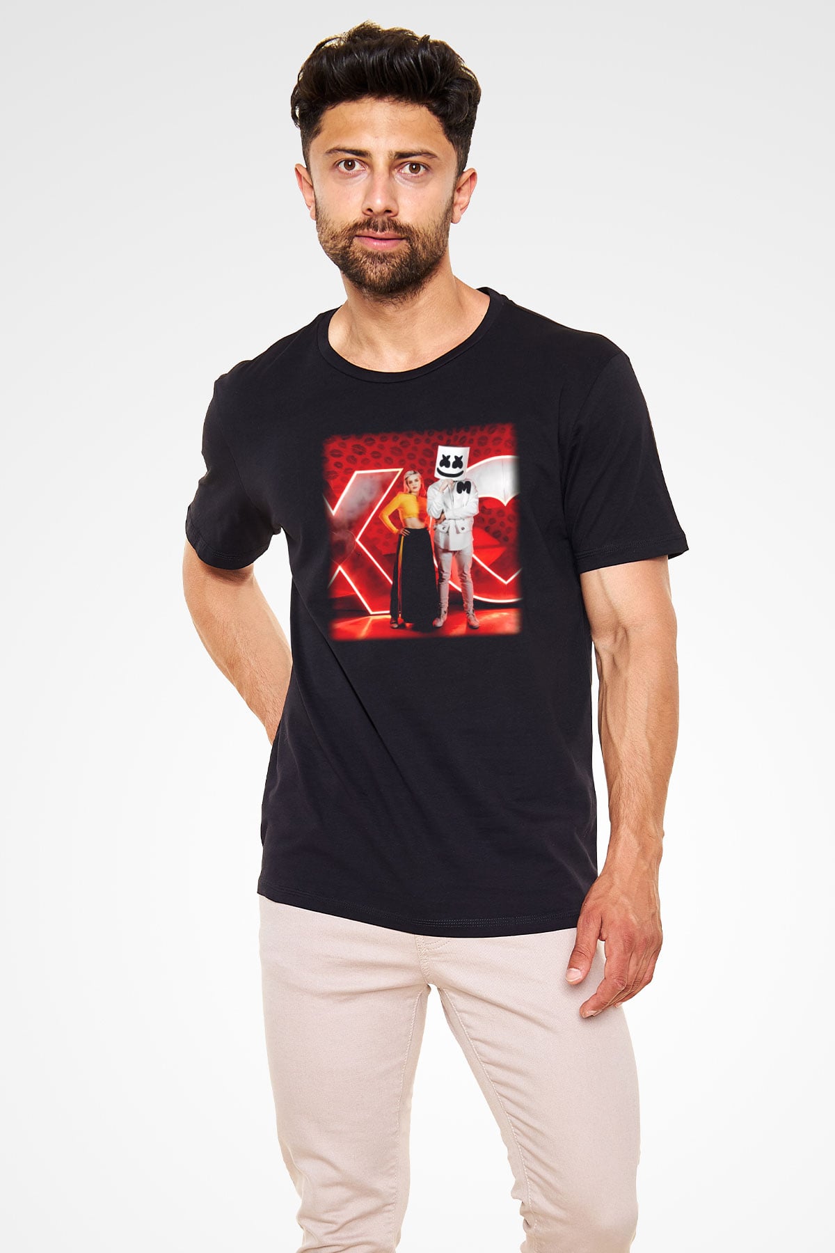 Marshmello Siyah Unisex Tişört T-Shirt - TişörtFabrikası