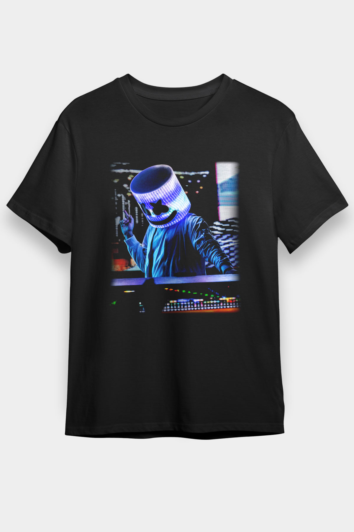 Marshmello Siyah Unisex Tişört T-Shirt - TişörtFabrikası